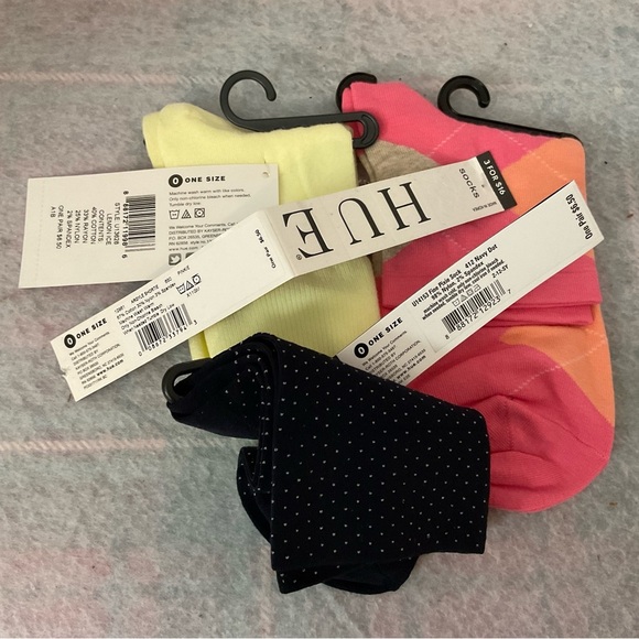 HUE Set of 3 Low Socks One Size - Picture 2 of 3